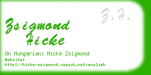 zsigmond hicke business card